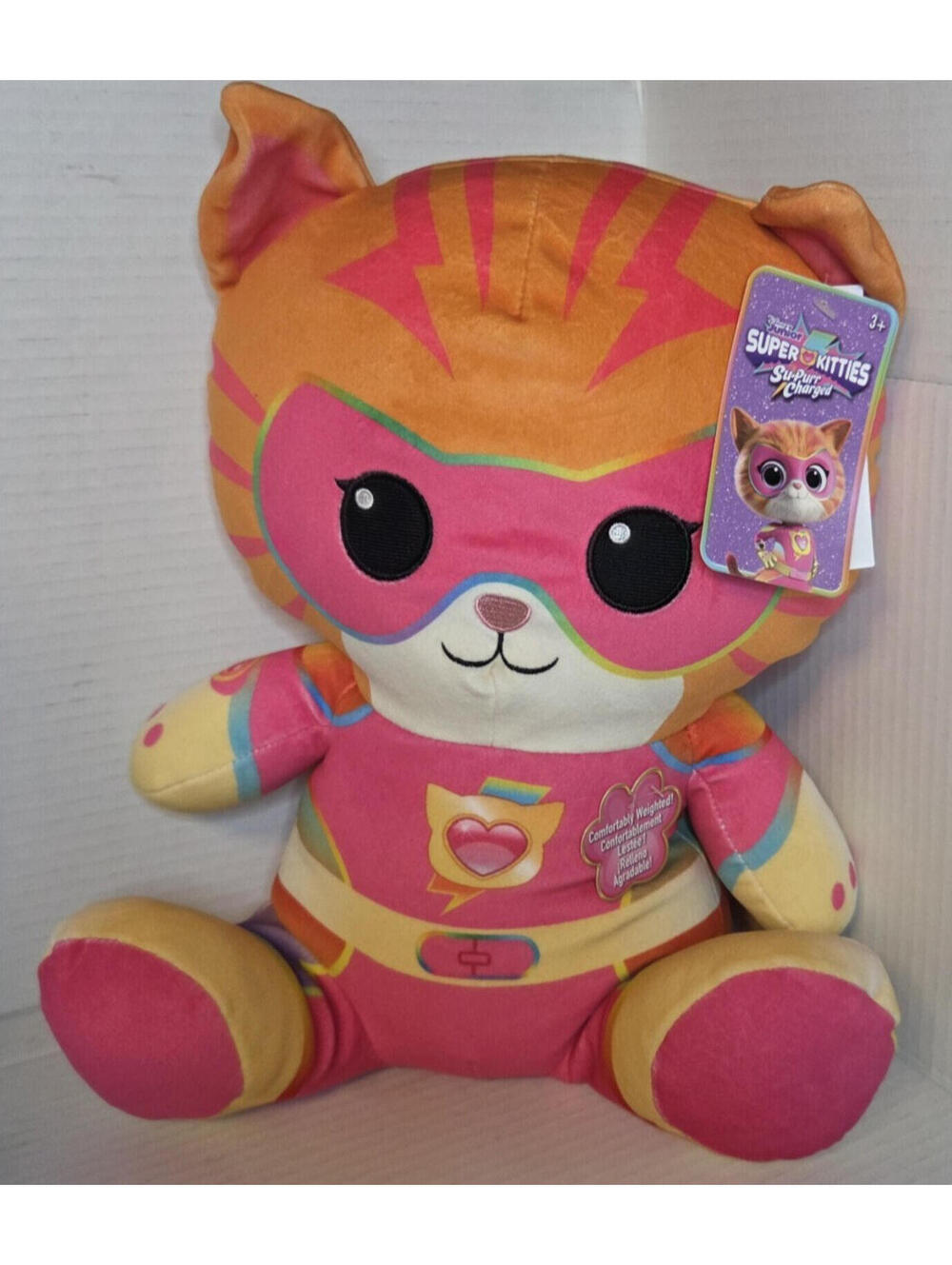 Disney Junior Super Kitties Su-Purr Charged Ginny Weighted Plush Doll Cat {NEW}
